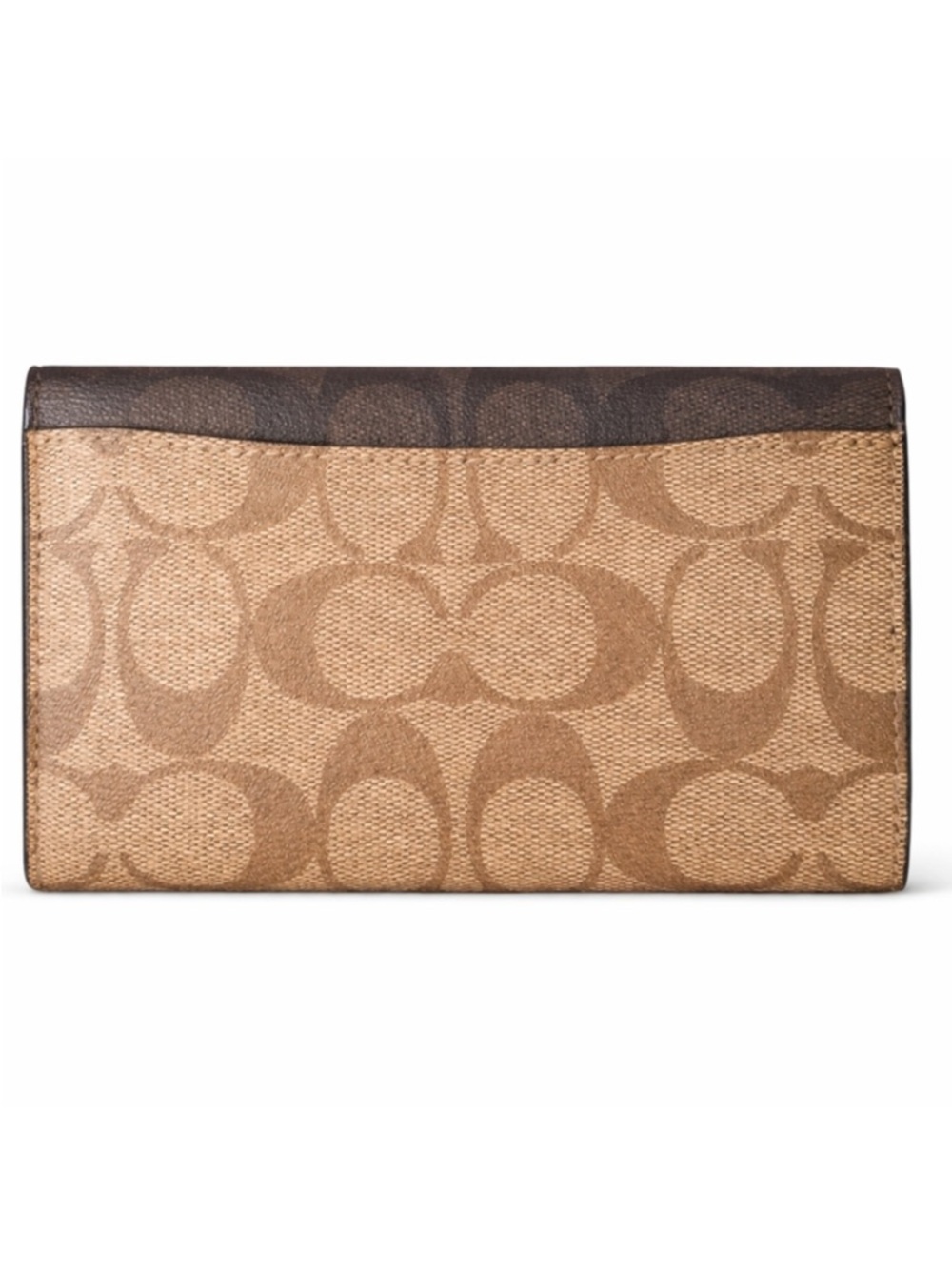 Coach Brown Signature Canvas Crossbody with Black Leather Trim - Picture 2 of 5